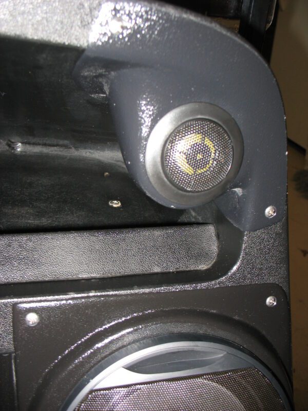 right 1 Speaker Upgrade for the Dash of your 1993-2023 EZGO TXT, ST, Workhorse Golf Cart. Easy installation of a Single Tweeter for the most powerful car stereo possible.