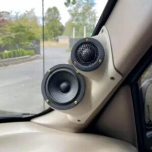 right ortho Speaker Upgrade for the A-Pillar of your 2000-2006 Chevrolet Tahoe, Suburban, Avalanche, Silverado. GMC Yukon, Sierra. Cadillac Escalade. Easy installation of a 3.5" Midrange and Tweeter for the most powerful car stereo possible.