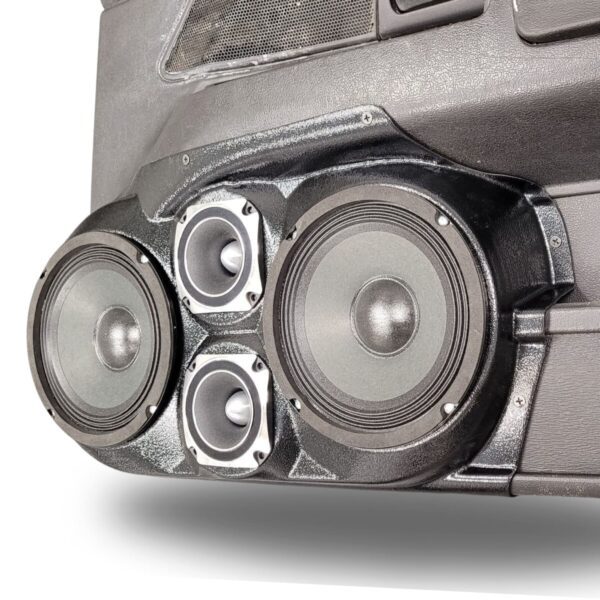 right ortho Speaker Upgrade for the Front Door of your 2003-2008 Ford Crown Victoria, Mercury Grand Marquis, Marauder. Easy installation of a Dual 6.5" Midrange and Dual 3.5" Super Tweeter for the most powerful car stereo possible.