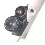 A-Pillar Custom Speaker Pods for the 2007-2009 Cadillac Escalade Chevrolet Avalanche Tahoe Silverado Suburban GMC Yukon Sierra to hold 3.5 in and 2.0 in speakers for car audio installation upgrade