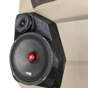 right ortho Speaker Upgrade for the Rear Door of your 2009-2018 Dodge Ram 1500, 2500. 2019-2024 Dodge Ram 2500, 1500 Classic. Easy installation of a 8" Midrange and Tweeter for the most powerful car stereo possible.