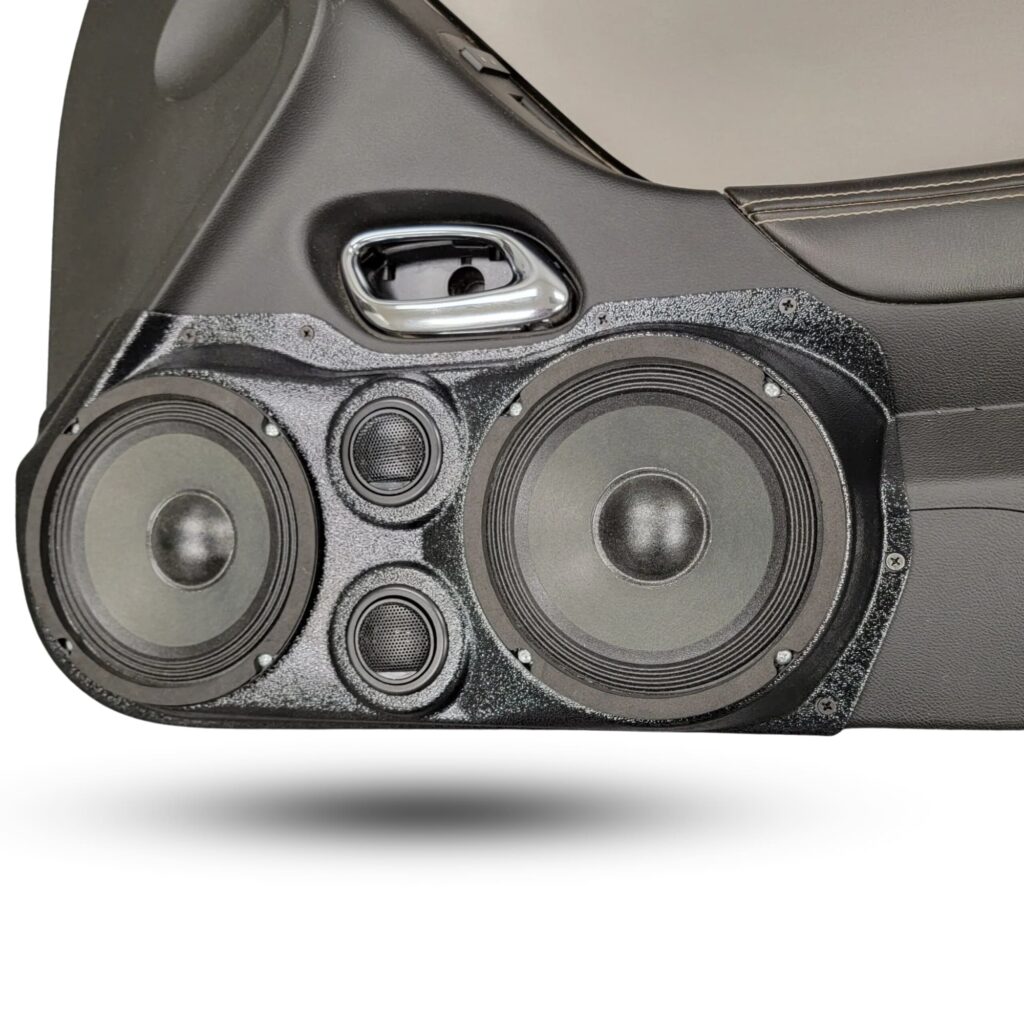 right ortho Speaker Upgrade for the Front Door of your 2010-2015 Chevrolet Camaro. Easy installation of a Dual 6.5" Midrange and Dual Tweeter for the most powerful car stereo possible.