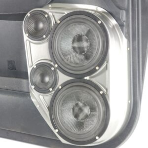 right ortho Speaker Upgrade for the Front Door of your 2014-2021 Toyota Tundra. Easy installation of a Dual 6.5" Midrange and Dual 3.5" Super Tweeter for the most powerful car stereo possible.