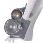 A-Pillar Custom Speaker Pods for the 2015-2020 Ford F-150 F-250F-350 to hold 3.5 in and 2.0 in speakers for car audio installation upgrade