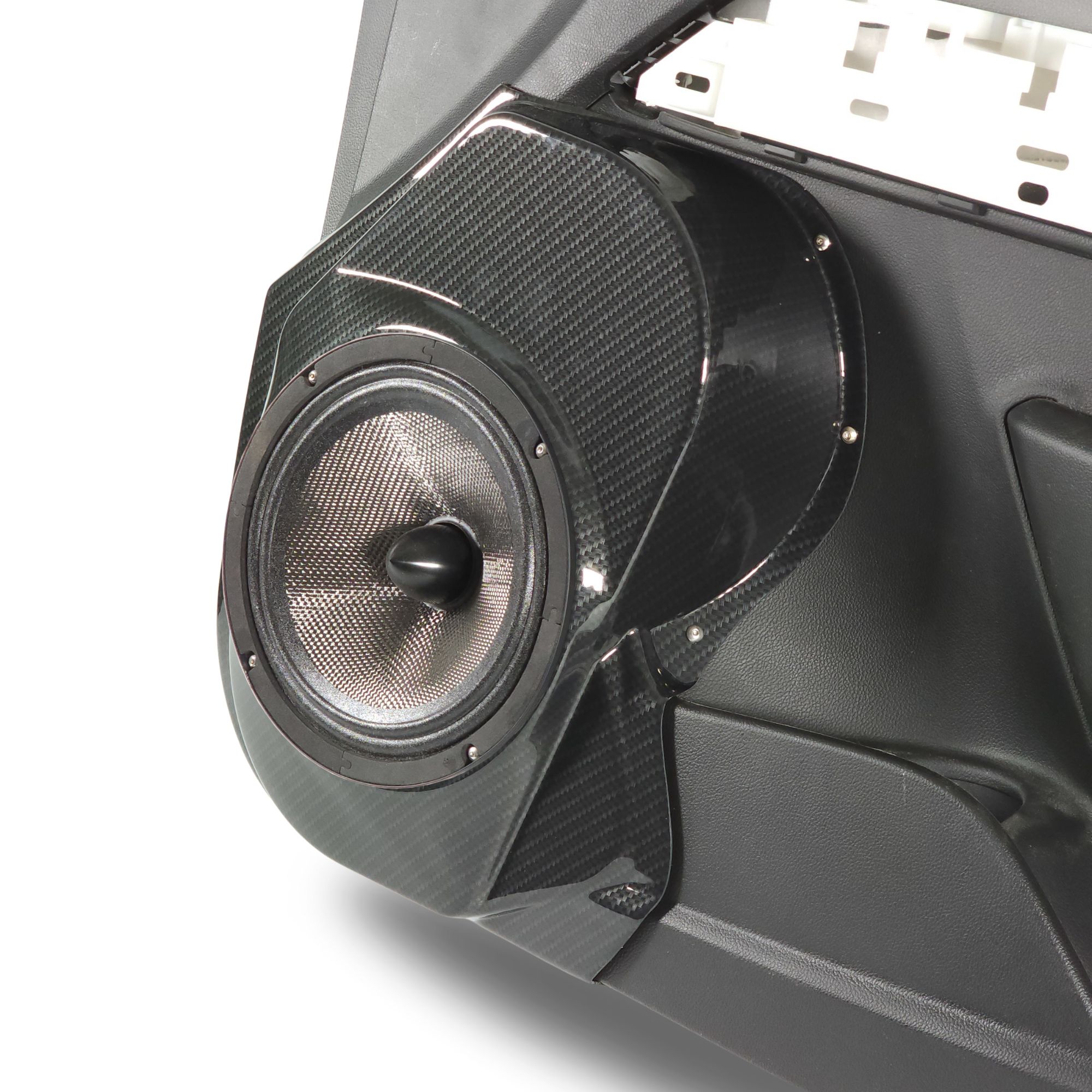 Custom Speaker Pods Single 8" Speaker Pods for 2015-2022 Chevrolet Colorado, GMC Canyon right ortho Speaker Upgrade for the Front Door of your 2015-2022 Chevrolet Colorado, GMC Canyon. Easy installation of a Single 8" Midrange for the most powerful car stereo possible.