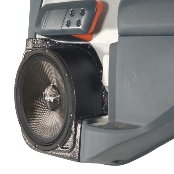 right ortho Speaker Upgrade for the Rear Door of your 2022-2024 Ford Maverick. Easy installation of a Single 10" Midrange for the most powerful car stereo possible.