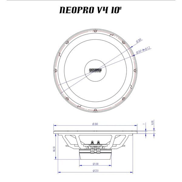 NeoPro v.4 10” Midrange 4 ohms-- EACH (150W-340W) - Image 8