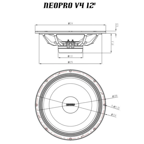 NeoPro v.4 12” Midrange 4 ohms-- EACH (150W-340W) - Image 8