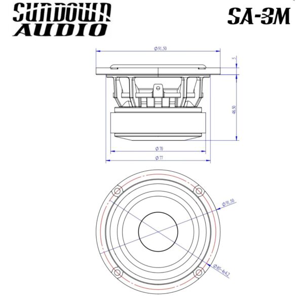 SA Series, Version 4, 3" Componant Mid Range Speaker Pair - Image 7