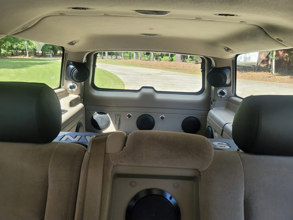 top center Speaker Upgrade for the Rear D-Pillar of your 2000-2006 Chevrolet Tahoe, Suburban, Avalanche, Silverado. GMC Yukon, Sierra. Cadillac Escalade. Easy installation of a Single 6.5" Midrange for the most powerful car stereo possible.