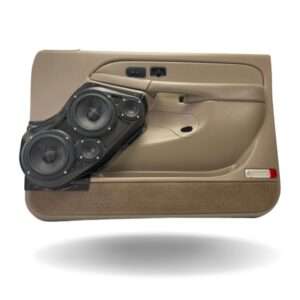 top center Speaker Upgrade for the Front Door of your 2000-2006 Chevrolet Tahoe, Suburban, Avalanche, Silverado. GMC Yukon, Sierra. Cadillac Escalade. Easy installation of a Dual 6.5" Midrange and Dual 3.5" Super Tweeter for the most powerful car stereo possible.