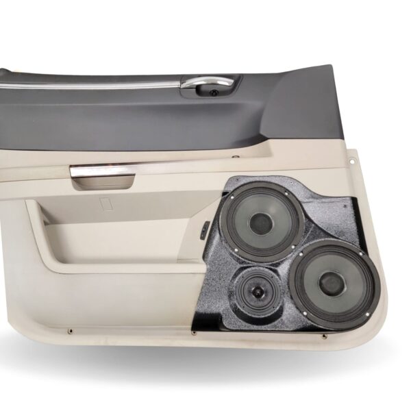 top center Speaker Upgrade for the Front Door of your 2005-2007 Chrysler 300. Easy installation of a Dual 6.5" Midrange and Single 3.5" Super Tweeter for the most powerful car stereo possible.