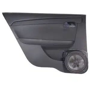 Rear Door Custom Speaker Pods for the 2008-2012 Chevrolet Malibu to hold 8.0 in speakers for car audio installation upgrade