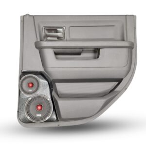 top center Speaker Upgrade for the Rear Door of your 2009-2018 Dodge Ram 1500, 2500. 2019-2024 Dodge Ram 2500, 1500 Classic. Easy installation of a 6.5" and 5.25" Midrange for the most powerful car stereo possible.