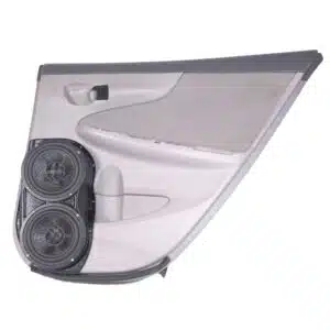 Rear Door Custom Speaker Pods for the 2009-2013 Toyota Corolla to hold Dual 6.5 in speakers for car audio installation upgrade