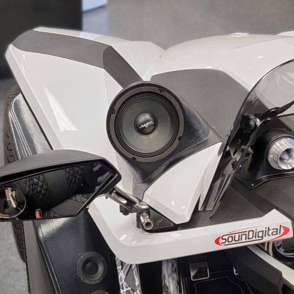 top center Speaker Upgrade for the Hood of your 2015-2021 Polaris Slingshot. Easy installation of a Single 6.5" Midrange for the most powerful car stereo possible.