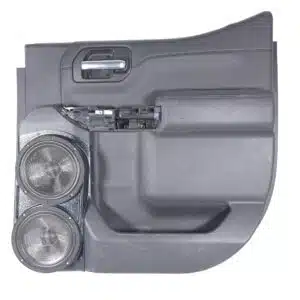 Rear Door Custom Speaker Pods for the 2019-2023 Chevrolet Silverado GMC Sierra to hold Dual 8.0 in speakers for car audio installation upgrade