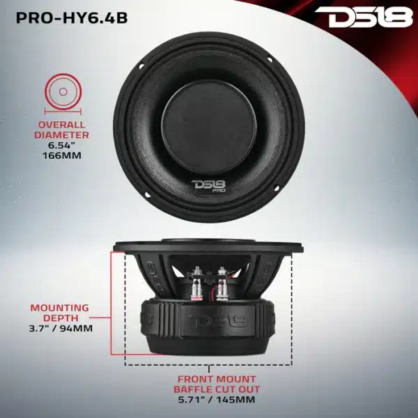 DS18 PRO 6.5" Hybrid Mid-Range Loudspeaker with Built-in Driver 4 Ohm - Image 6