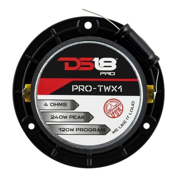 DS18 - PRO TWX1 - 1" VC Aluminum Super Bullet Tweeters 240 Watts 4-Ohm - Pair (Silver) - Image 6