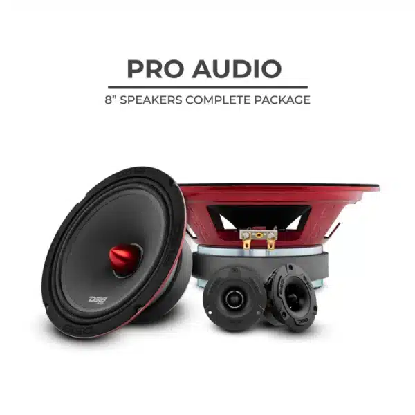 DS18 High Wattage Mid and High Range Package Extremely Loud PRO Audio 8" Component Set - Image 9