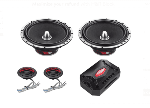 DS18 6.5" Inch 2 Way 400 Watts Max Component Speaker Set EXL-SQ6.5C 4 Ohm