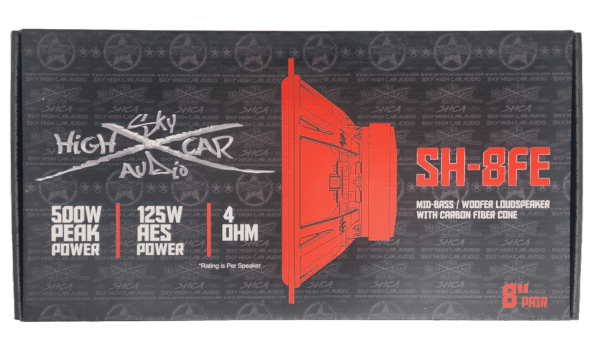 Sky High Car Audio SH-8FE 8" Mid Woofer Pair w/ Carbon Fiber Cone - Image 9