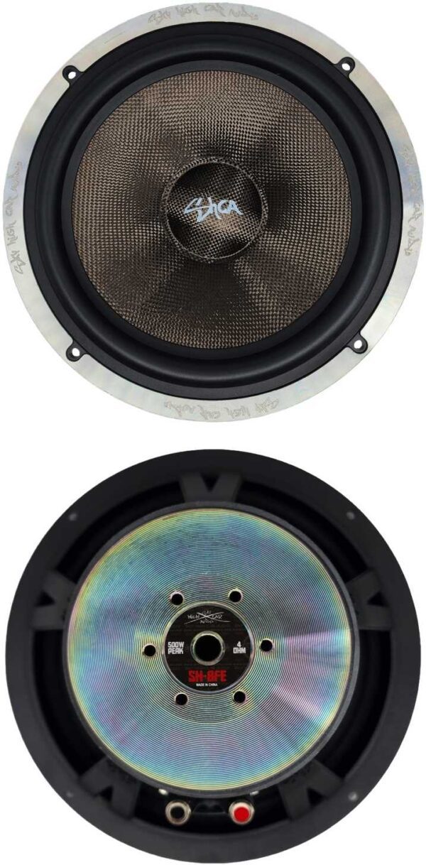 Sky High Car Audio SH-8FE 8" Mid Woofer Pair w/ Carbon Fiber Cone
