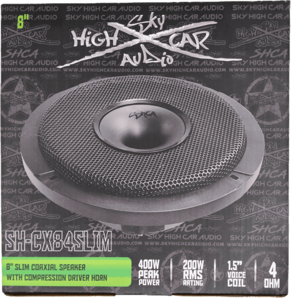 Sky High Car Audio SH-CX84SLIM 8" Slim Coaxial Speaker With Compression Driver Horn - Image 10