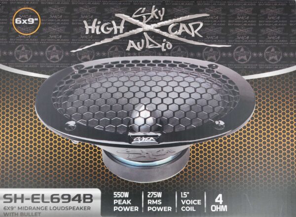 Sky High Car Audio SH-EL694B 6x9 Midrange Loudspeaker with Bullet - Image 5