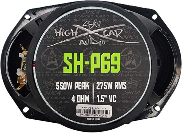 Sky High Car Audio SH-P69 6x9 COAXIAL MID-RANGE LOUDSPEAKER WITH 1" BULLET TWEETER - Image 2