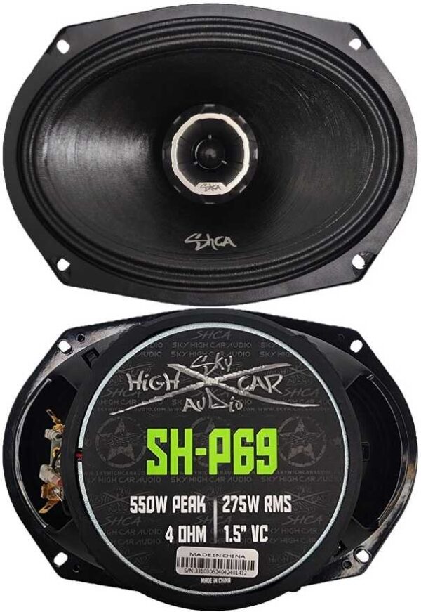 Sky High Car Audio SH-P69 6x9 COAXIAL MID-RANGE LOUDSPEAKER WITH 1" BULLET TWEETER - Image 4