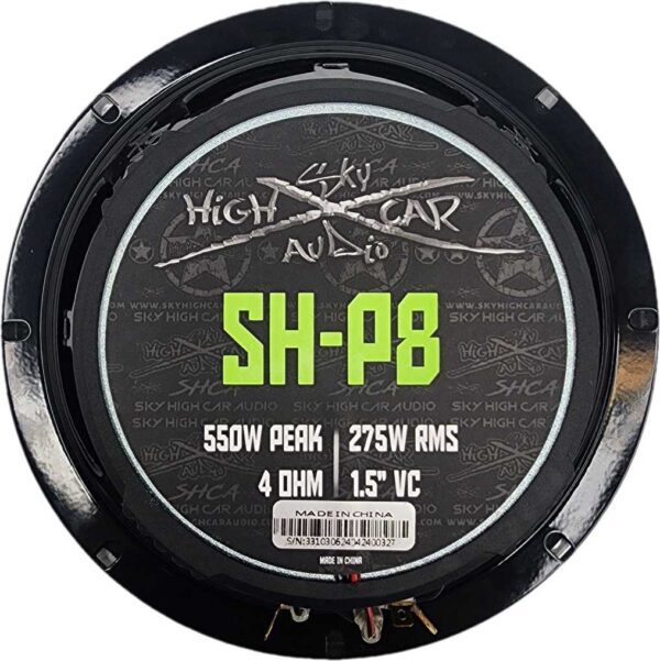 Sky High Car Audio SH-P8  8" COAXIAL MID-RANGE LOUDSPEAKER WITH 1" BULLET TWEETER - Image 2