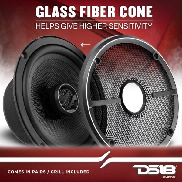 DS18 ZXI ELITE 6.5" 2-Way Coaxial Speakers with Kevlar Cone 180 Watts 4-Ohm - Image 3