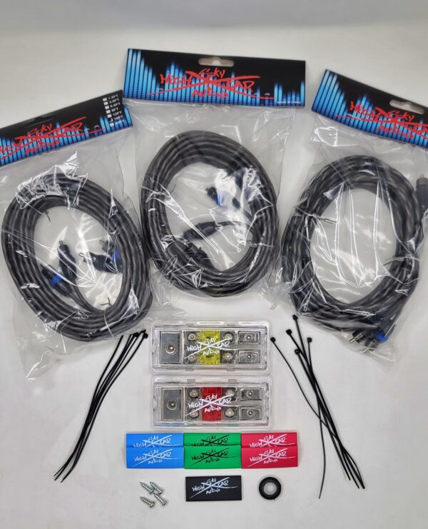Sky High Car Audio Dual Amp Kit Single 4 Gauge to Dual 8 Gauge OFC - (Red/Black) - Image 3