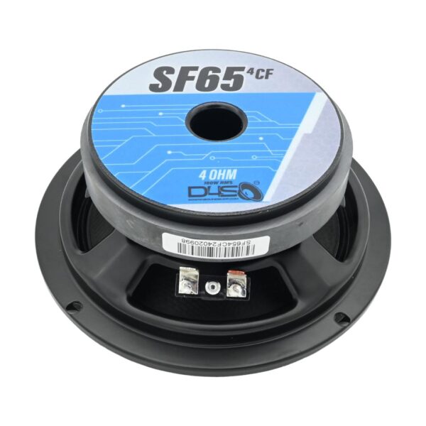 DOWN4SOUND D4S-SF654CF Carbon Fiber Water Resistant Shallow Midrange Speaker - 6.5 Inch, 180W RMS, 4 Ohm - Image 2