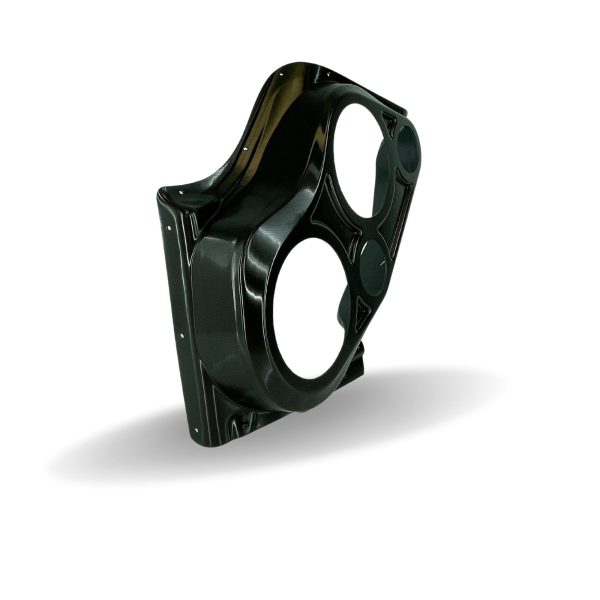 Front Door Custom Speaker Pods for the 2000-2006 Cadillac Escalade Chevrolet Avalanche Silverado Tahoe Suburban GMC Sierra Yukon to hold Dual 6.5 in and Dual 3.5 in  speakers for car audio installation upgrade