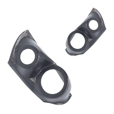 A-Pillar Custom Speaker Pods for the 2000-2006 Cadillac Escalade Chevrolet Avalanche Silverado Tahoe Suburban GMC Sierra Yukon to hold 3.5 in and 2.0 in  speakers for car audio installation upgrade