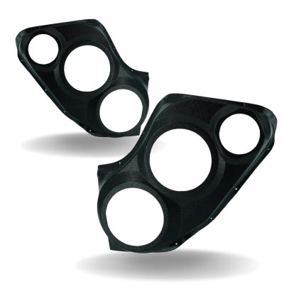 Front Door Custom Speaker Pods for the 2000-2006 Cadillac Escalade Chevrolet Avalanche Silverado Tahoe Suburban GMC Sierra Yukon to hold Dual 6.5 in and 4.0 in  speakers for car audio installation upgrade