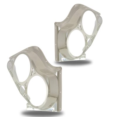 Front Door Custom Speaker Pods for the 2000-2006 Cadillac Escalade Chevrolet Avalanche Silverado Tahoe Suburban GMC Sierra Yukon to hold Dual 8.0 in and Dual 2.0 in  speakers for car audio installation upgrade