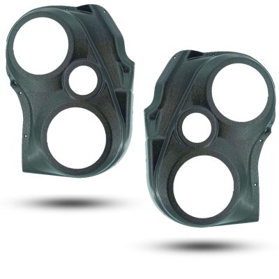 Front Door Custom Speaker Pods for the 2004-2007 Infiniti QX56 Nissan Armada Titan to hold Dual 6.5 in and 3.5 in speakers for car audio installation upgrade