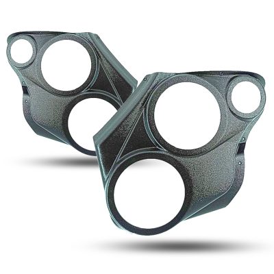 Front Door Custom Speaker Pods for the 2006-2015 Chevrolet Impala to hold Dual 6.5 in and 3.5 in speakers for car audio installation upgrade