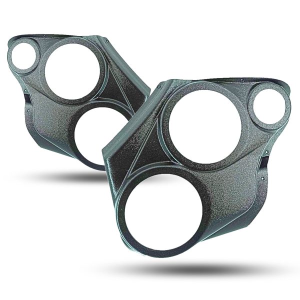 Front Door Custom Speaker Pods for the 2006-2015 Chevrolet Impala to hold Dual 6.5 in and 3.5 in speakers for car audio installation upgrade