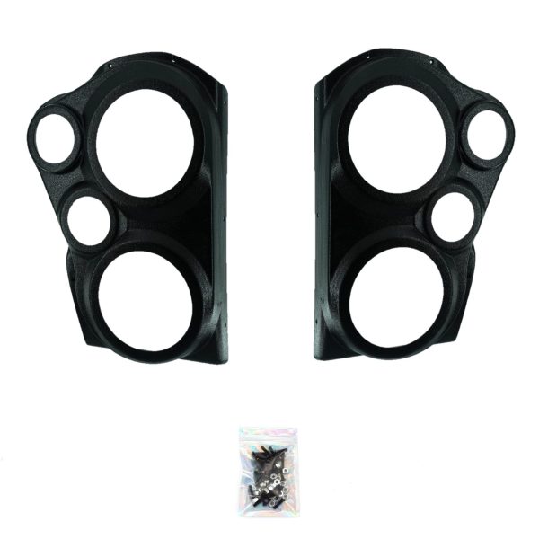 Rear Door Custom Speaker Pods for the 2007-2009 Chevrolet Silverado GMC Sierra to hold Dual 6.5 in and Dual 3.5 in  speakers for car audio installation upgrade