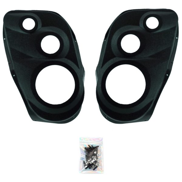 Front Door Custom Speaker Pods for the 2007-2009 Chevrolet Silverado GMC Sierra to hold 6.5 in and 3.5 in and 2.0 in speakers for car audio installation upgrade