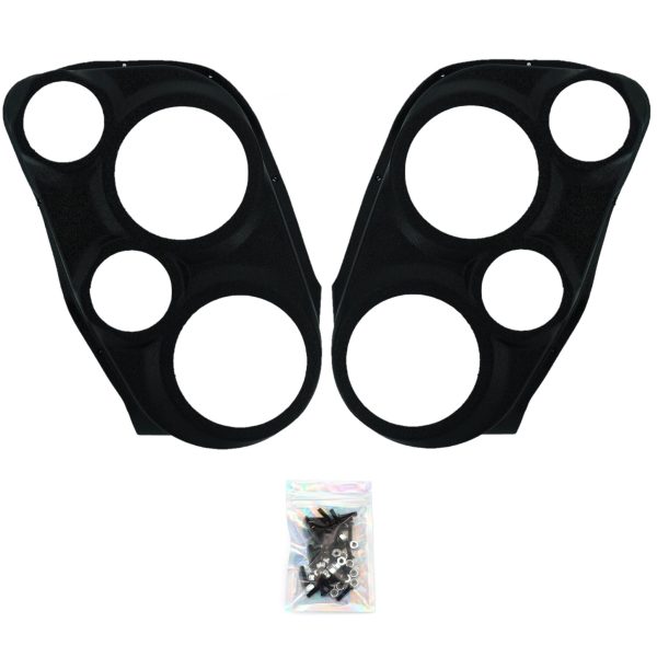 Front Door Custom Speaker Pods for the 2007-2009 Cadillac Escalade Chevrolet Avalanche Tahoe Silverado Suburban GMC Yukon Sierra to hold Dual 6.5 in and Dual 4.0 in  speakers for car audio installation upgrade