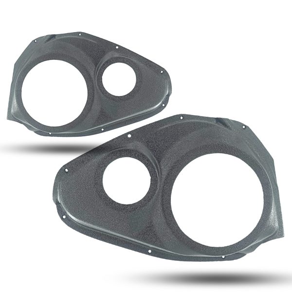 Front Door Custom Speaker Pods for the 2007-2011 Toyota Camry to hold 6.5 in and 3.5 in speakers for car audio installation upgrade