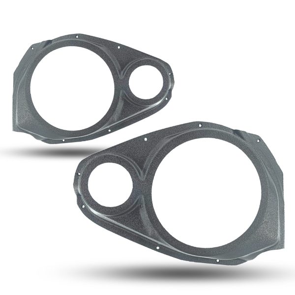 Front Door Custom Speaker Pods for the 2007-2011 Toyota Camry to hold 8.0 in and 3.5 in speakers for car audio installation upgrade