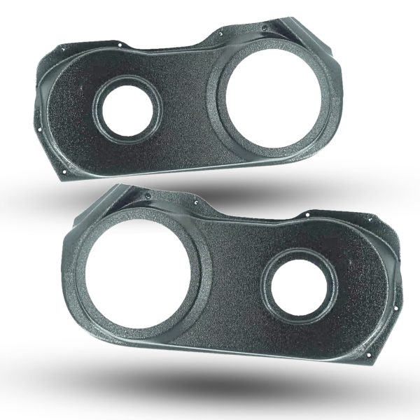 bare pod pair Speaker Upgrade for the Front Door of your 2010-2015 Chevrolet Camaro. Easy installation of a 6.5" and 3.5" Midrange or Tweeter for the most powerful car stereo possible.