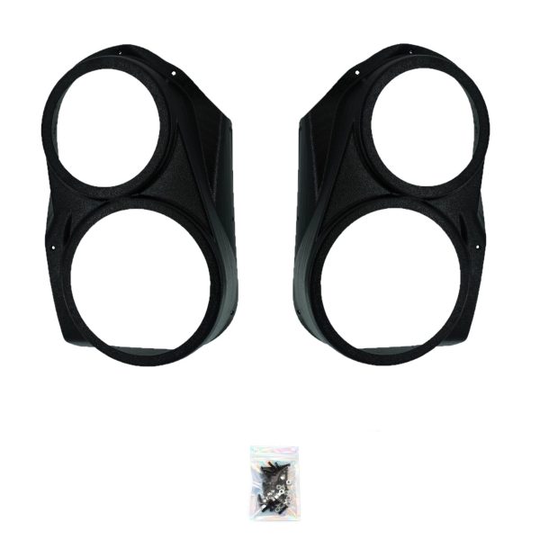 Front Door Custom Speaker Pods for the 2010-2013 Chevrolet Silverado GMC Sierra to hold 8.0 in and 6.5 in speakers for car audio installation upgrade