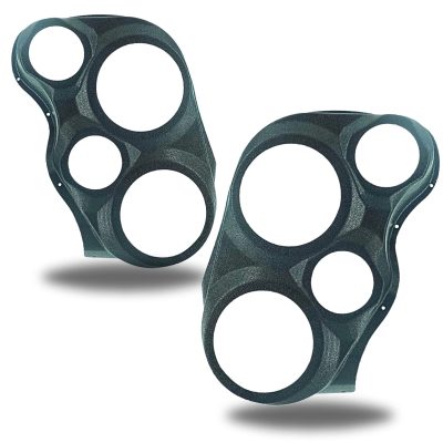 Front Door Custom Speaker Pods for the 2007-2009 Cadillac Escalade Chevrolet Avalanche Tahoe Silverado Suburban GMC Yukon Sierra to hold Dual 6.5 in and Dual 4.0 in  speakers for car audio installation upgrade